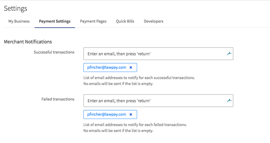 How To Change The Email Address For Payment Notifications – Affinipay